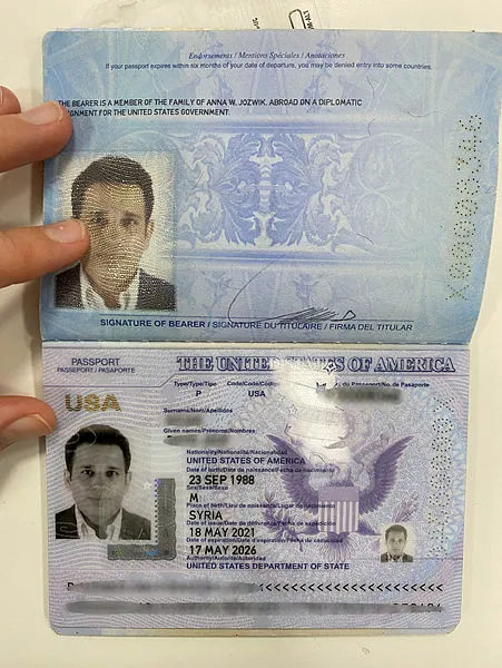 Suriyeli bir kişiye pasaportunu satan ABD'li yakalandı! Pasaportun fotoğrafları ortaya çıktı - 3