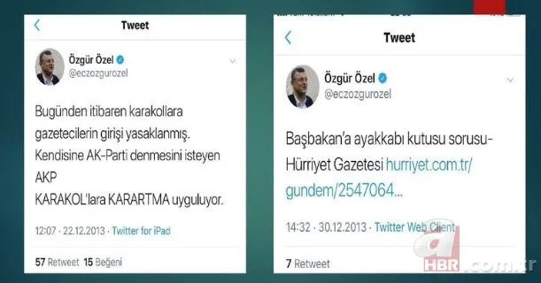 FETÖ’nün 17-25 Aralık kumpasını destekleyen CHP’li Özgür Özel’in skandal tweetleri