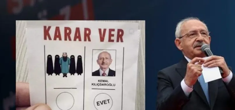 CHP'den kirli siyaset! Önce depremzedeler şimdi de muhafazakarlar: Sakallı ve çarşaflı vatandaşları hedef gösteren skandal oy pusulası