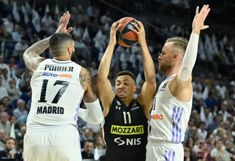 Basketbol maçı boks ringine döndü! Real Madrid-Partizan karşılaşmasında ortalık karıştı 2