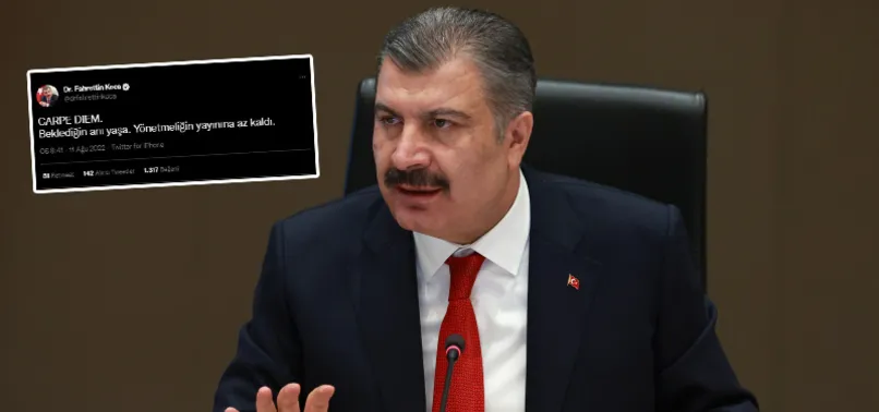 Sağlık Bakanı Fahrettin Koca'dan merak uyandıran paylaşım: Carpe Diem