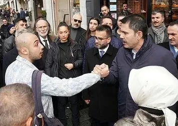 Murat Kurum'a esnaf ziyaretinde vatandaştan tam destek! CHP'ye tepki: PKK ile kol kola gezene oy yok