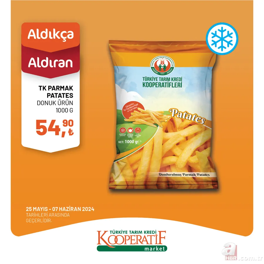 Tarım Kredi Market 1 Haziran indirim kataloğu yayınlandı! TK’da bu hafta 1KG Tarsüt Tereyağı 1KG 265,00 TL, 1 KG Tarsüt Tost Peyniri 175,00 TL, TK Süt 20,00 TL… 8