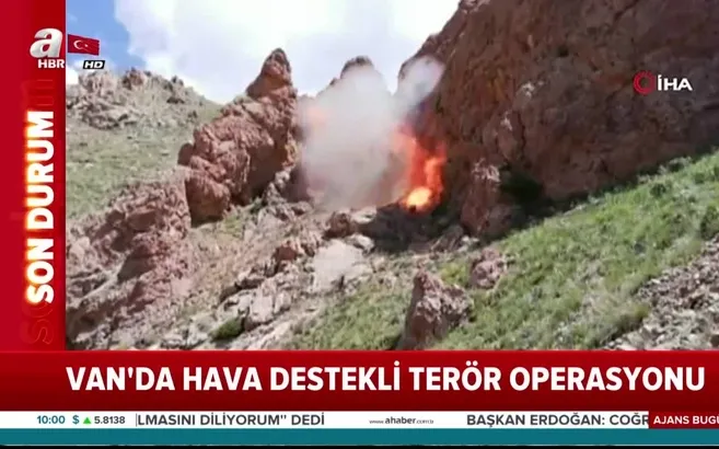 Van’da hava destekli terör operasyonu! İnleri yerle bir edildi |Video