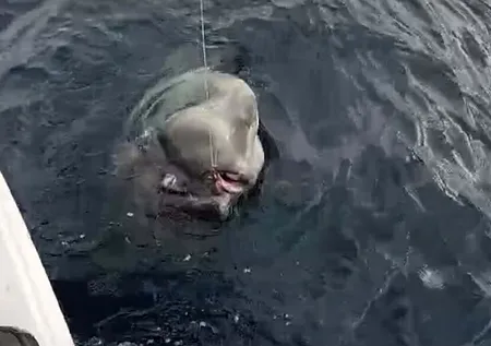 Balıkçıların ağına takıldı! Tam 1 ton ağırlığında ve 2,5 metre boyunda