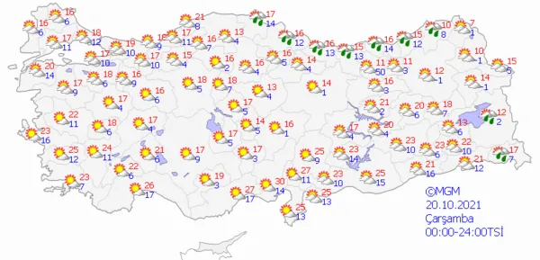 1634397681992.png Meteoroloji'den üst üste son dakika uyarısı! Şiddetini artırarak devam edecek! Soğuk hava ve yağış... - 9