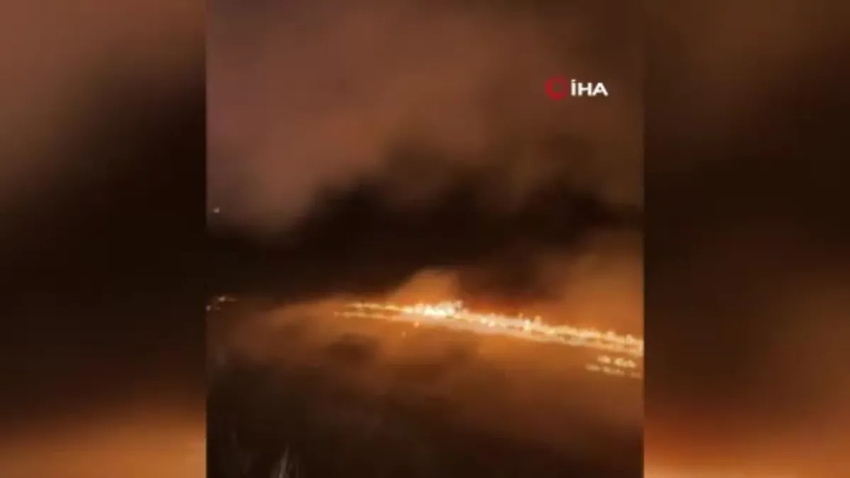 Pamuk yüklü tır alev aldı