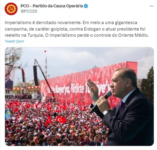 Brezilya İşçi Partisi’nden Başkan Erdoğan’ın seçim zaferine yönelik paylaşım: Emperyalizm yenildi