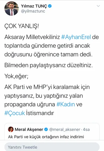 İYİ Parti Genel Başkanı Meral Akşener’den infaz düzenlemesiyle ilgili büyük yalan!