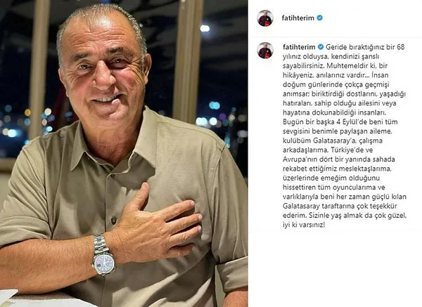Fatih Terim'den "doğum günü" teşekkürü - 4