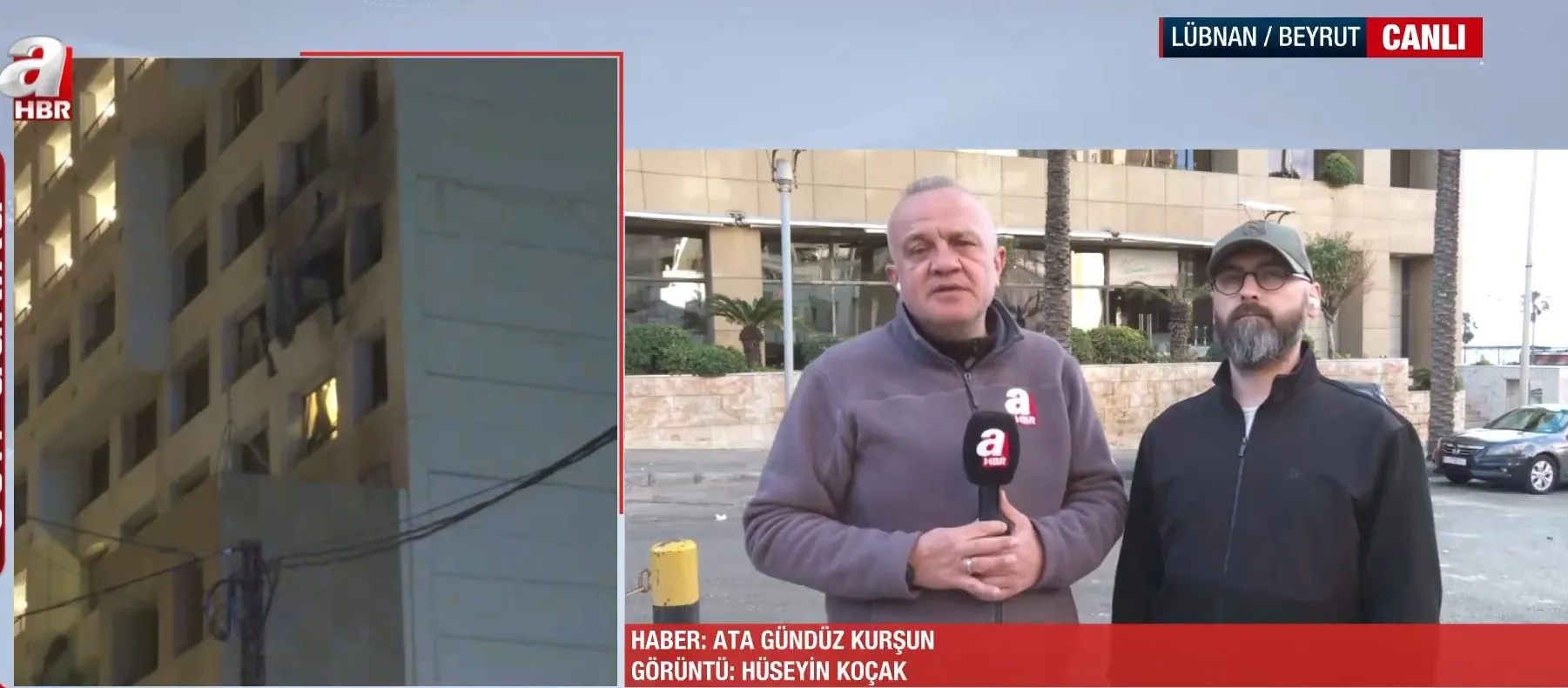 A Haber ekibi ölümden döndü! Beyrut'ta dehşet dolu anlar | Otelden görüntüler ortaya çıktı