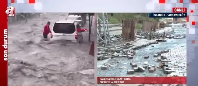 Sağanak sonrası İstanbul! Yollarda biriken çamur, taş parçaları ve çöpler temizleniyor