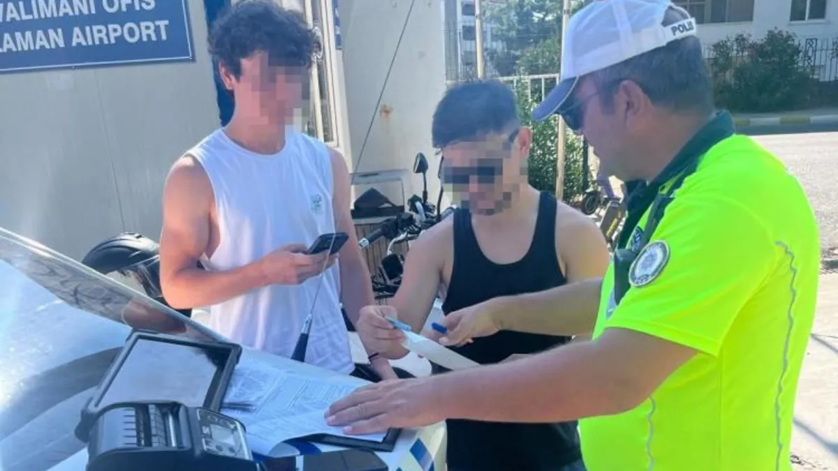 Marmaris'te tehlikeli motosiklet yolculuğuna ceza