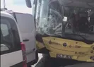 Kağıthanede İETT otobüsü 6 araca çarptı