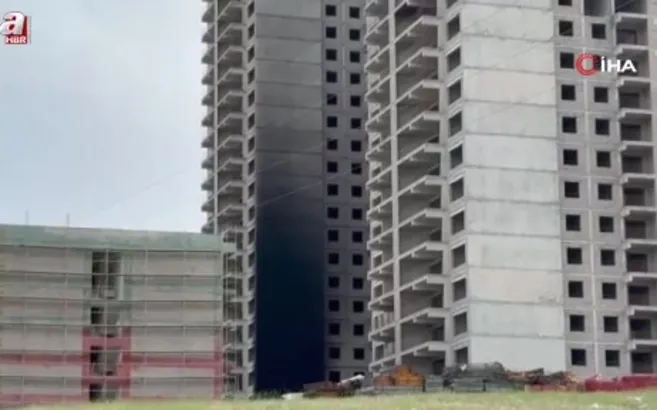 Başkentte inşaattaki yangın söndürüldü