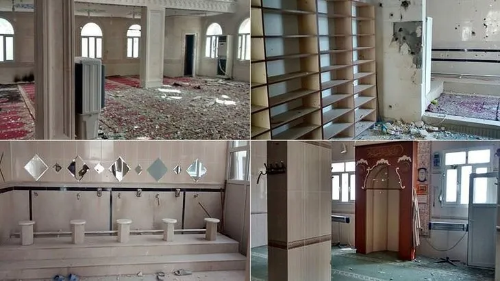 Nusaybin’de teröristler camilere büyük zarar verdi