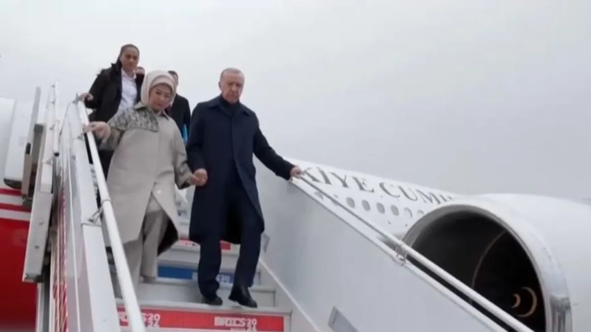 Erdoğan BRICS zirvesi için Kazan'da