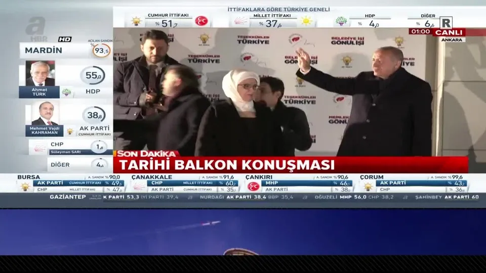 Başkan Erdoğan’dan balkon konuşması