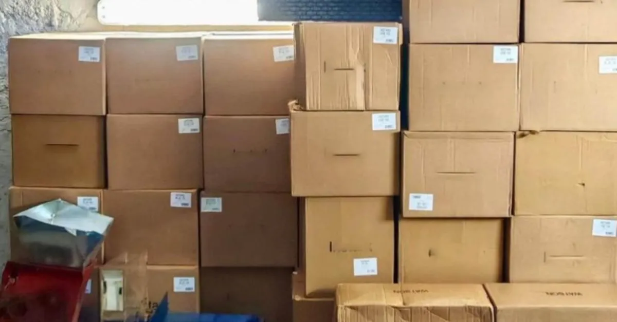 93 bin 600 adet makaron ele geçirildi
