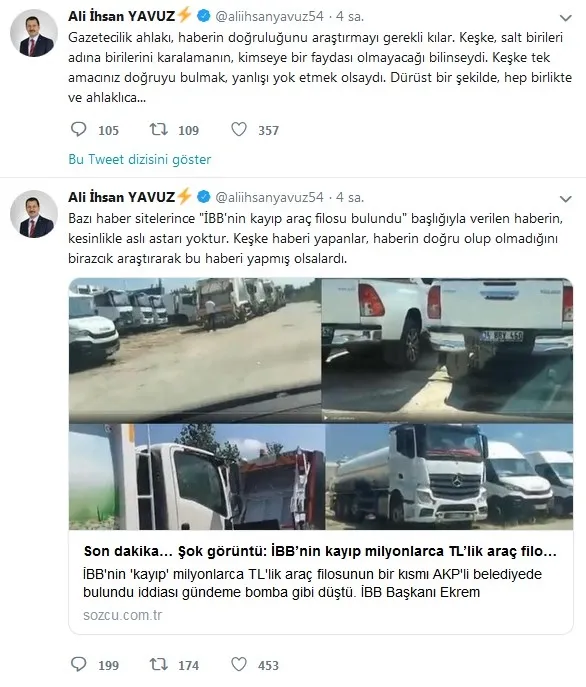 AK Parti'den "İBB'nin kayıp araç filosu bulundu" iddiasına yanıt - 1