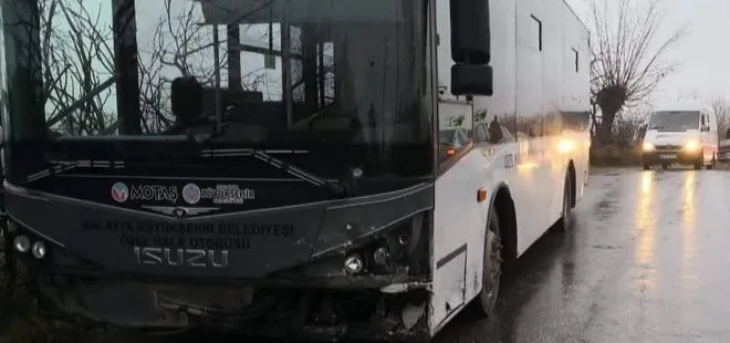 Malatya’da feci kaza! Otobüs ile otomobil çarpıştı | 7 yaralı