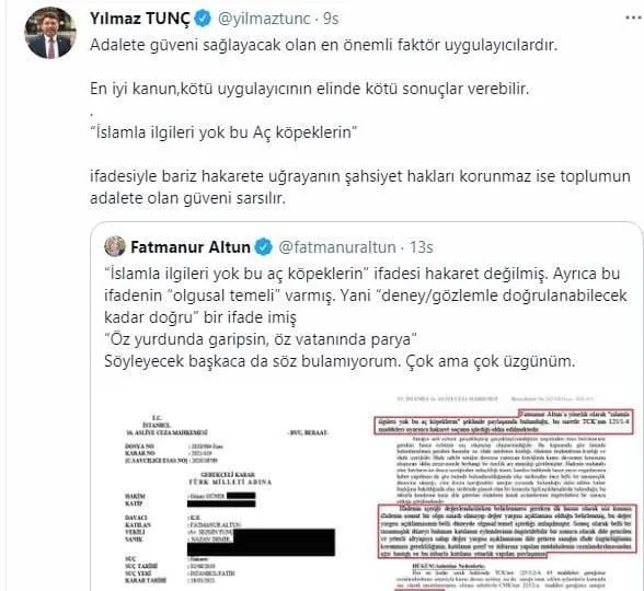 Fatmanur Altun’a hakaret eden Nazan Demir’e beraat! AK Parti’den tepki yağdı: Hukukun canına okuyan karar!
