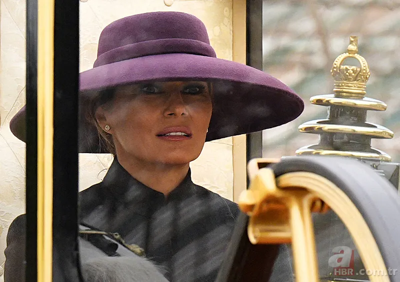 İngiltere ziyaretinde Melania Trump'tan dikkat çeken mesaj! Şapkasıyla verdi 4