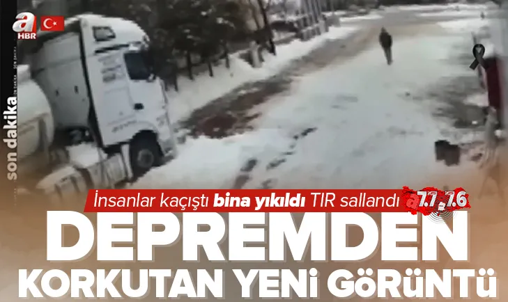 Depremden korkutan yeni görüntü