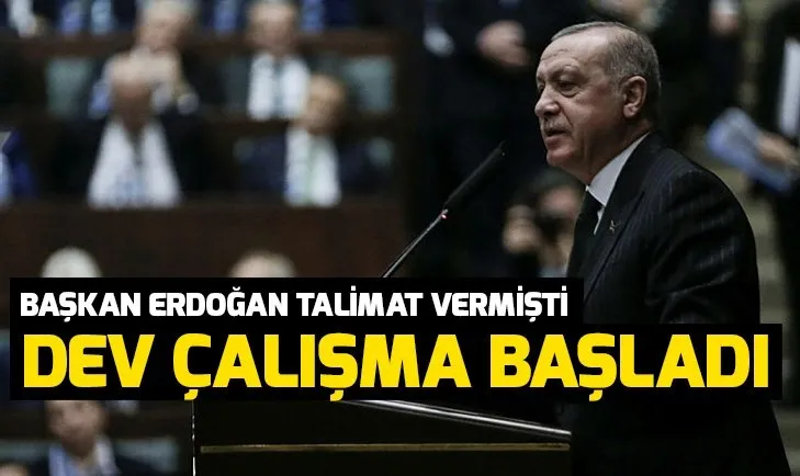 Erdoğan talimat verdi, dev çalışma başladı!