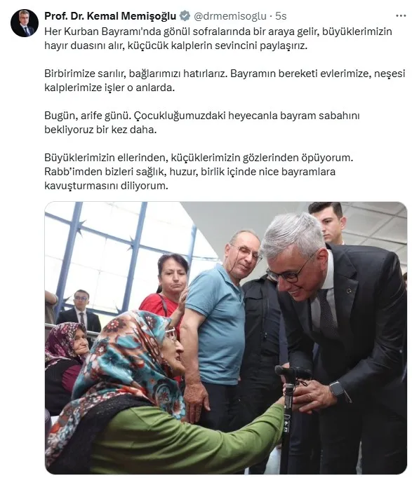 adalet-bakani-yilmaz-tunctan-kurban-bayrami-mesaji-biriz-beraberiz-hep-birlikte-turkiyeyiz-kabineden-pes-pese-1749157850392.jpg Sağlık Bakanı Kemal Memişoğlu'nun Kurban Bayramı mesajı (X- Ekran Görüntüsü)