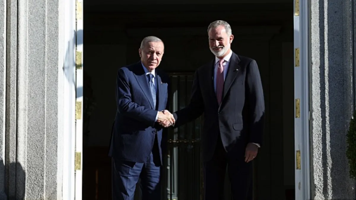 Başkan Erdoğan'dan İspanya'da ilk temas! Kral Felipe ile görüştü: Dünyaya Gazze mesajı