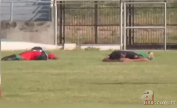 Futbolcular neye uğradıklarını şaşırdı! Futbol sahasını bastılar 6