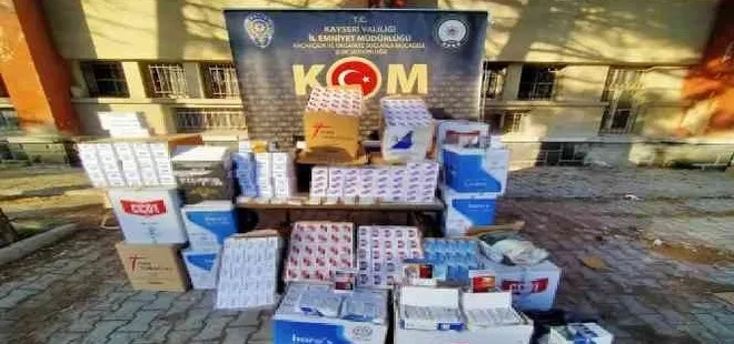 Kayseri'de 220 bin makaron ele geçirildi