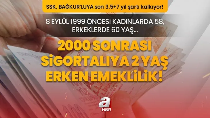 Bağkur’lulara 7200 prim gün müjdesi açıklandı! Son 3.5+7 yıl şartı kalkıyor! 8 Eylül 1999 öncesi kadınlarda 58, erkeklerde 60 yaş...