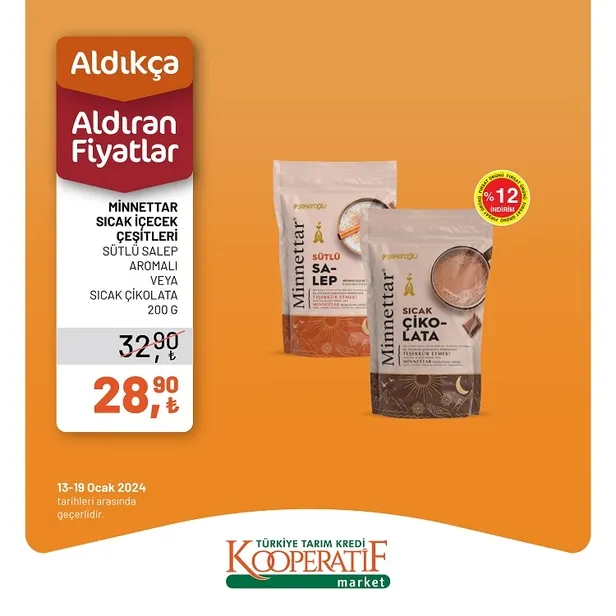 Tarım Kredi Market, 18 Ocak İndirim Kataloğu ile Müşterilerine Cazip Fırsatlar Sunuyor! Salatalık, Soğan, Limon, Çay, Türk Kahvesi ve Fazlası Uygun Fiyatlarla Satışta! - 14