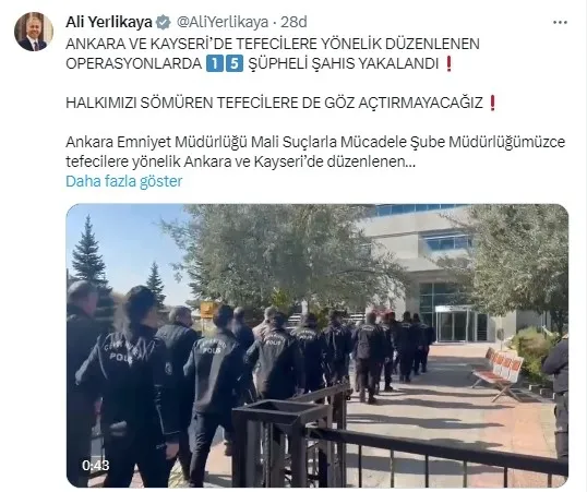 Son dakika: Tefecilere operasyon! İçişleri Bakanı Ali Yerlikaya açıkladı: 15 kişi...