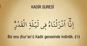 Ramazanın kalbi Kadir Gecesi