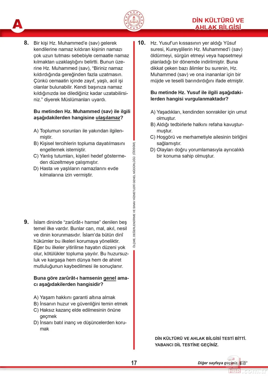 meb.gov.tr: LGS 2021 soruları ve cevapları burada! Sözel ve sayısal LGS soru kitapçığı ve cevap anahtarı tam liste 20