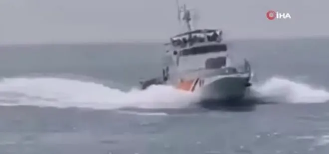 Türk Sahil Güvenlik botları Yunan botunu böyle kovaladı