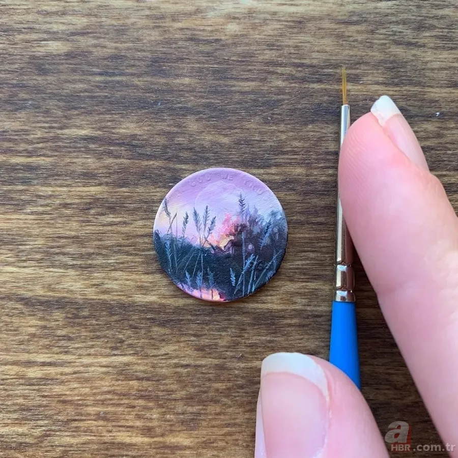 Bozuk para üstünde sanat! Herkes hayran kaldı... 16