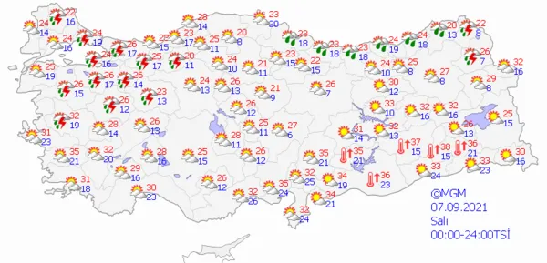 1630680858579.png Meteoroloji'den çok sayıda ile son dakika sağanak yağış ve fırtına uyarısı! İstanbul Ankara İzmir'de bu hafta hava durumu nasıl olacak? - 9