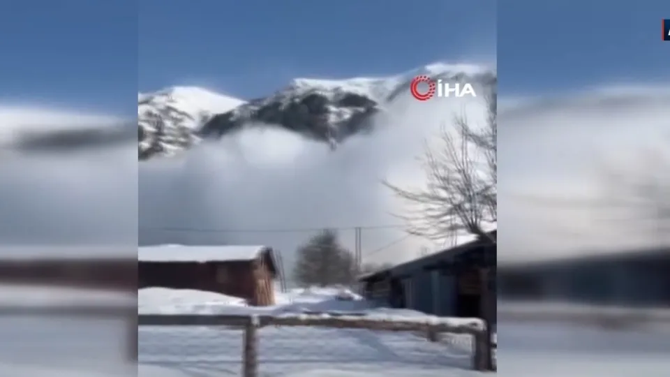 Artvin’de çığ düştü! O anlar kamerada