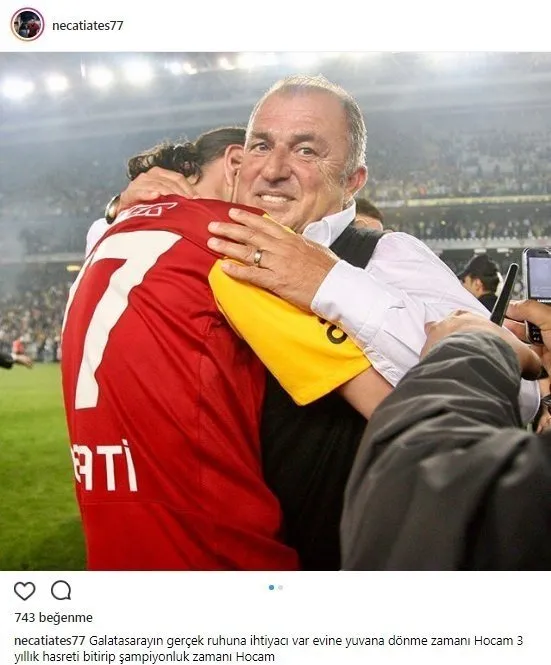 Necati Ateş’ten Fatih Terim paylaşımı