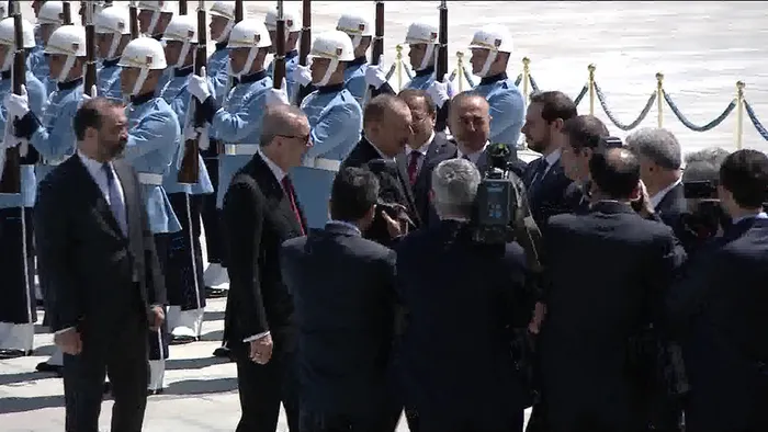 Cumhurbaşkanı Erdoğan, İlham Aliyev'i resmi törenle karşıladı - 1