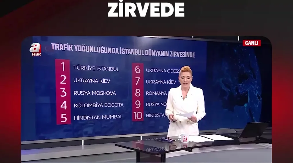 İSTANBUL TRAFİKTE ZİRVEDE