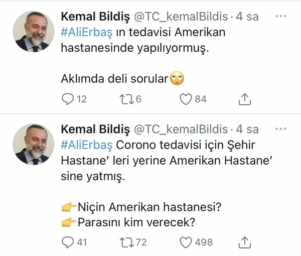 Diyanet İşleri Başkanı Ali Erbaş üzerinden algı operasyonu! İşte Kovid-19 tedavisi sürerken yalan paylaşımda bulunan ekip