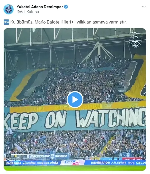 Adana Demirspor transferi resmen duyurdu! Mario Balotelli geri döndü