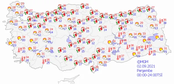 1630425396169.png Meteoroloji'den başta İstanbul ve Ankara olmak üzere çok sayıda ile son dakika sağanak yağış ve uyarısı! İstanbul Ankara İzmir'de bu hafta hava durumu nasıl olacak? - 10