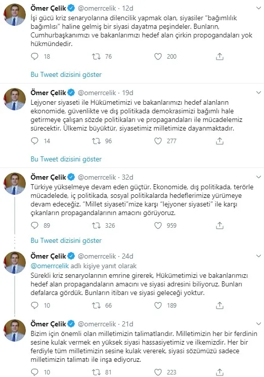 AK Parti Sözcüsü Ömer Çelik: Hükümetimiz Cumhurbaşkanımızın dirayetli yönetimi ile dimdik ayaktadır!