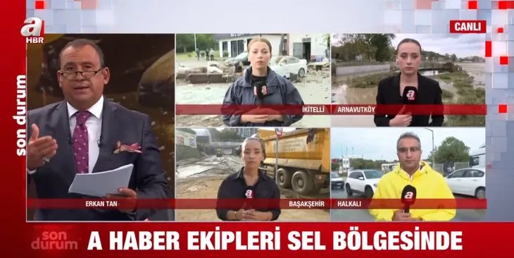 İstanbul’da felaketin boyutu gün ağarınca ortaya çıktı! A Haber sel bölgesinde... İkitelli, Halkalı, Arnavutköy, Başakşehir...